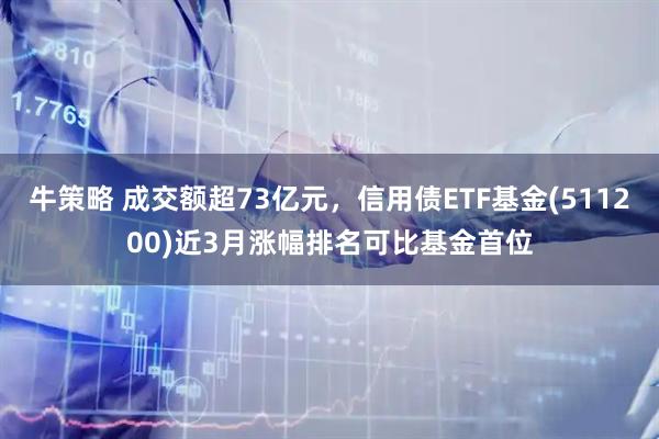 牛策略 成交额超73亿元，信用债ETF基金(511200)近3月涨幅排名可比基金首位